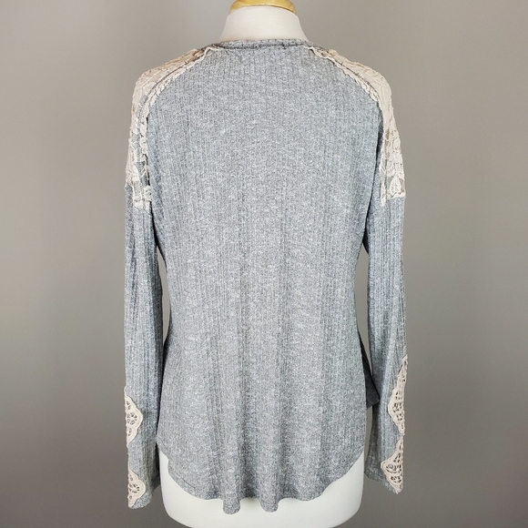 Lace & Crochet Knit Top - Picture 2 of 7